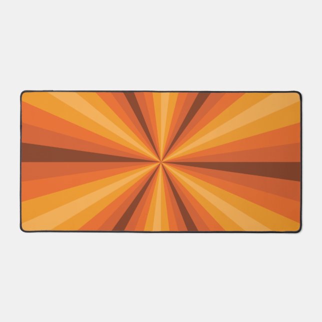 Optical Illusion Orange Desk Mat (Front)