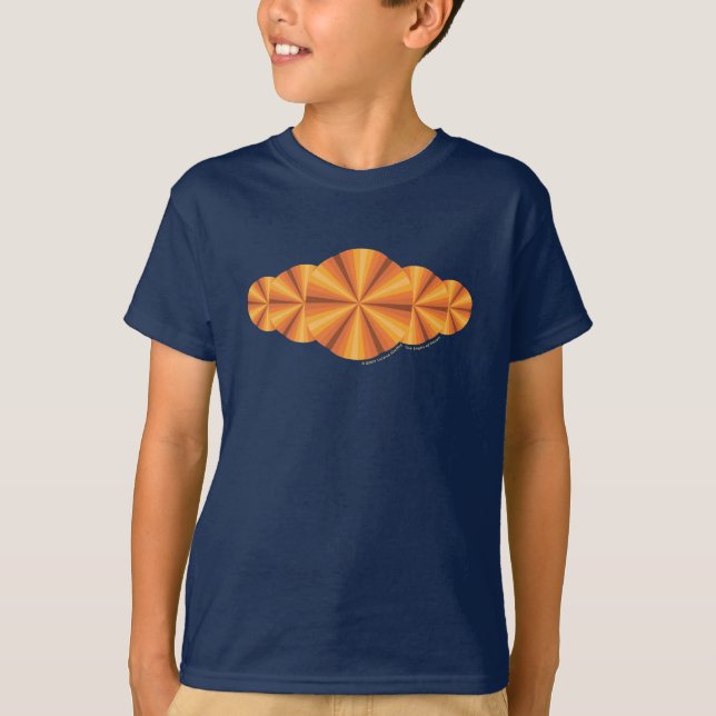 Optical Illusion Orange Kid's and Baby Dark Shirt (Front)