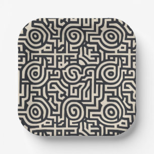 Optical illusion paper plates