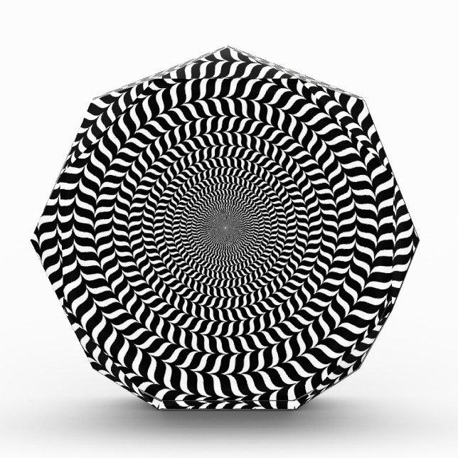 Optical Illusion Pattern Acrylic Award (Front)