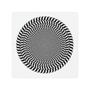 Optical Illusion Pattern Metal Print
