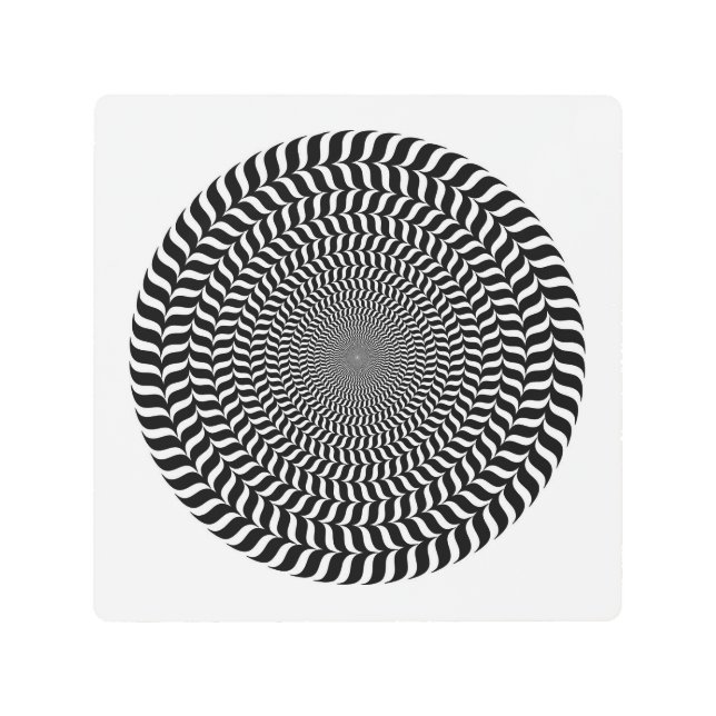Optical Illusion Pattern Metal Print (Front)