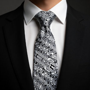 Optical Illusion Pattern Neck Tie