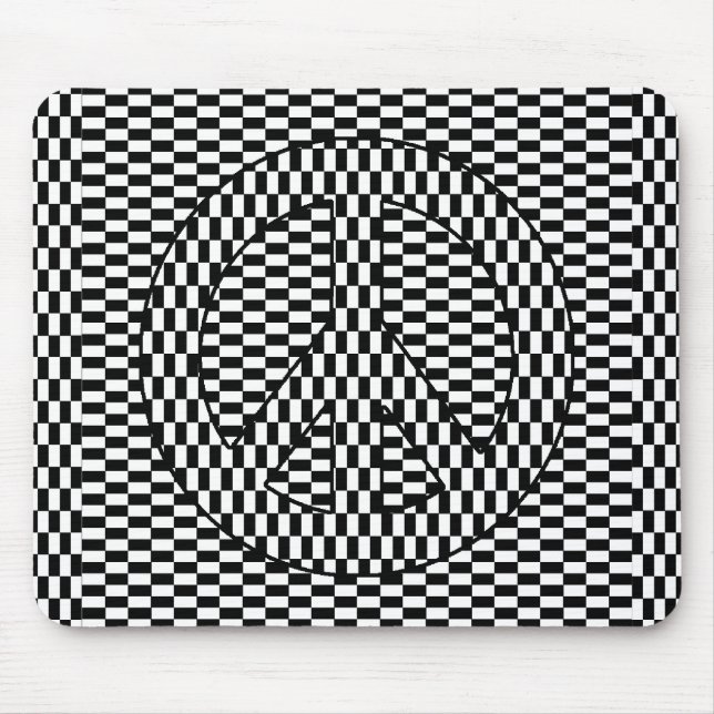 Optical Illusion Peace Mouse Pad (Front)