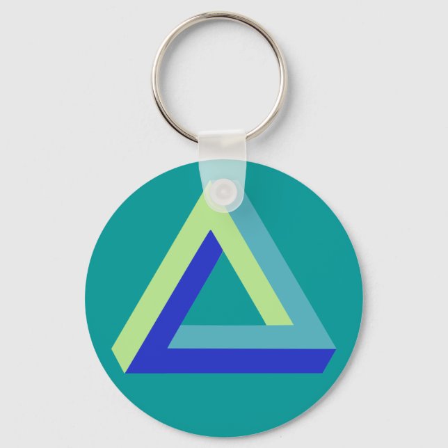 Optical illusion: penrose triangle keychain (Front)