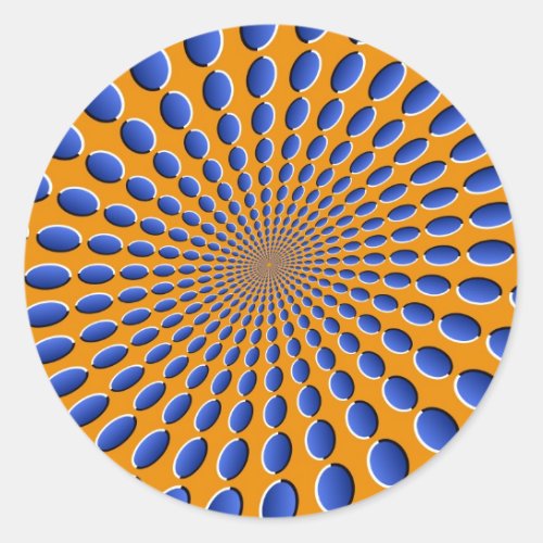Optical Illusion Pods Classic Round Sticker