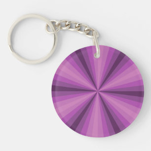 Optical Illusion Purple Acrylic Keychain