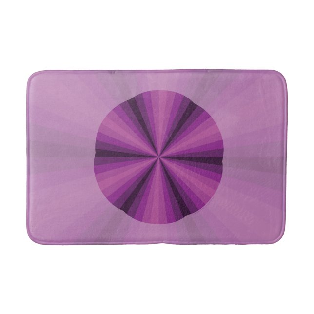 Optical Illusion Purple Bath Mat (Front)