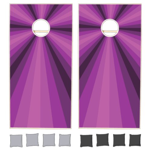 Optical Illusion Purple Cornhole Set