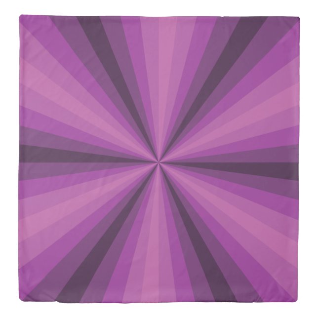Optical Illusion Purple Duvet Cover (Front)