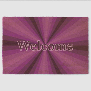Optical Illusion Purple Fiber Doormat