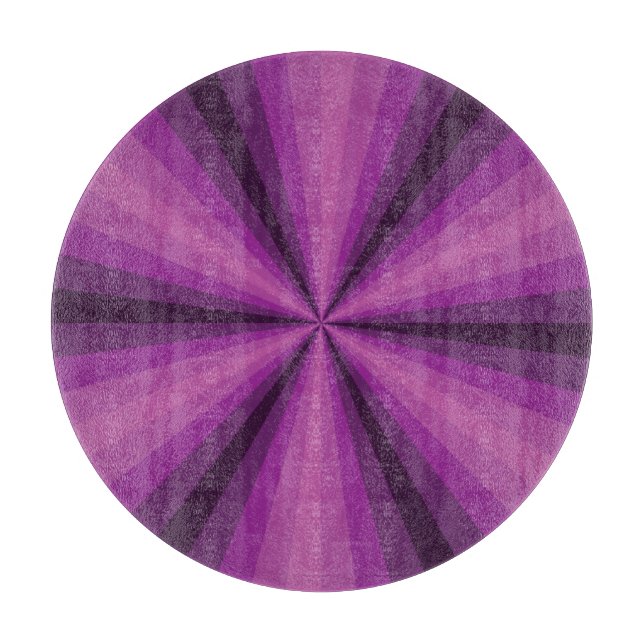 Optical Illusion Purple Glass Cutting Board (Front)