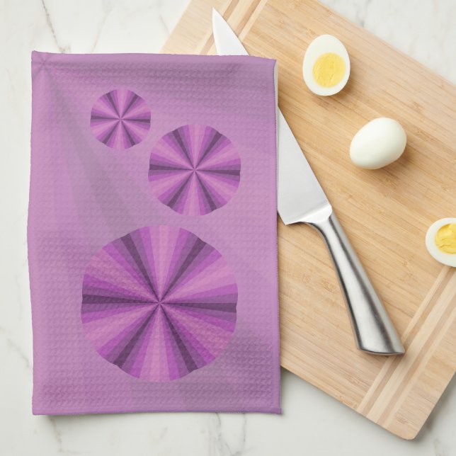 Optical Illusion Purple Hand Towel (Quarter Fold)