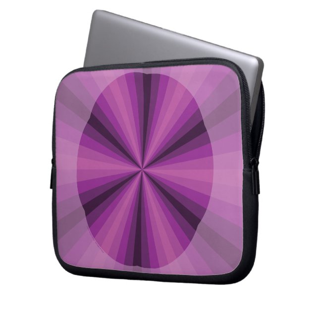 Optical Illusion Purple Laptop Case (Front Left)
