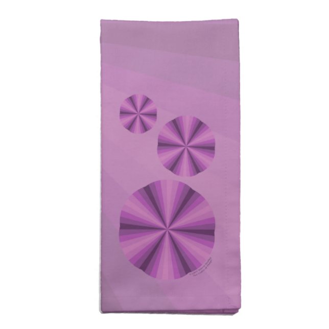 Optical Illusion Purple Napkin (Folded)