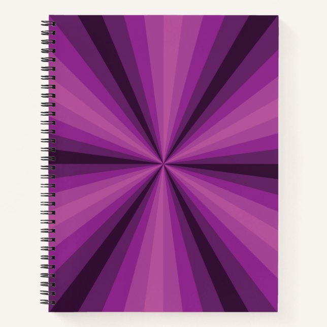 Optical Illusion Purple Spiral Notebook (Front)
