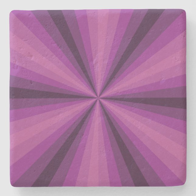 Optical Illusion Purple Stone Coaster (Front)