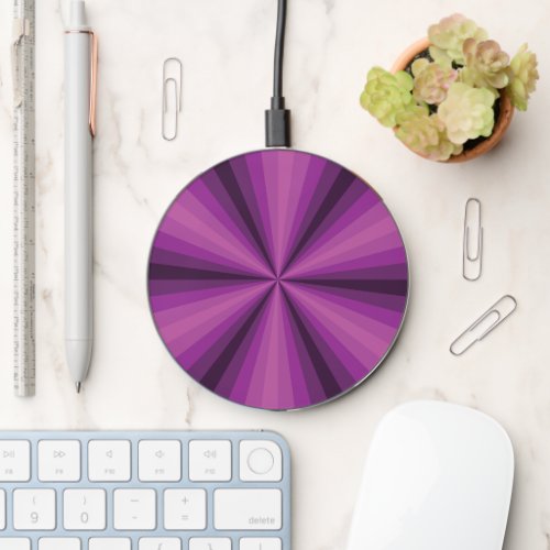 Optical Illusion Purple Wireless Charger