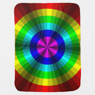 Optical Illusion Rainbow Baby Blanket