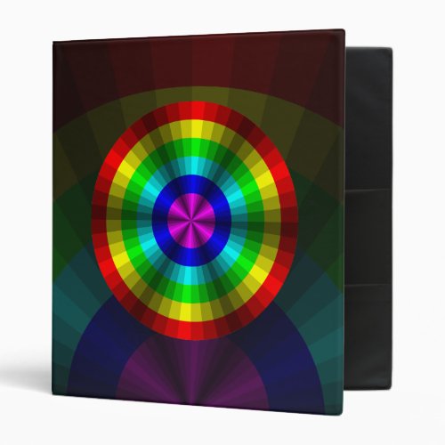 Optical Illusion Rainbow Binder