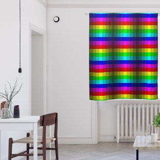 Optical Illusion Rainbow Blackout Curtains