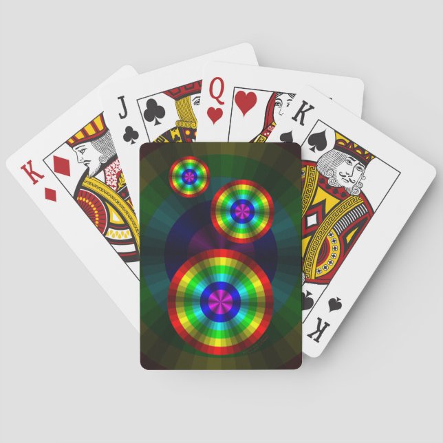 Optical Illusion Rainbow Classic Playing Cards (Back)
