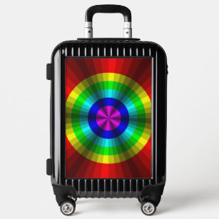 Optical Illusion Rainbow Luggage