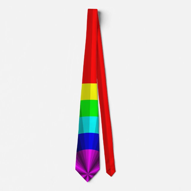 Optical Illusion Rainbow Men's Neck Tie (Front)