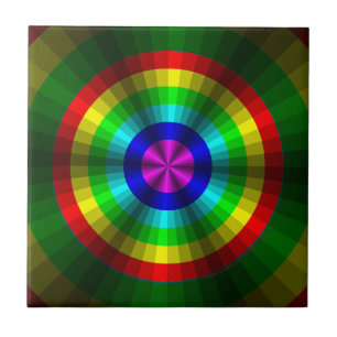 Optical Illusion Rainbow Tile