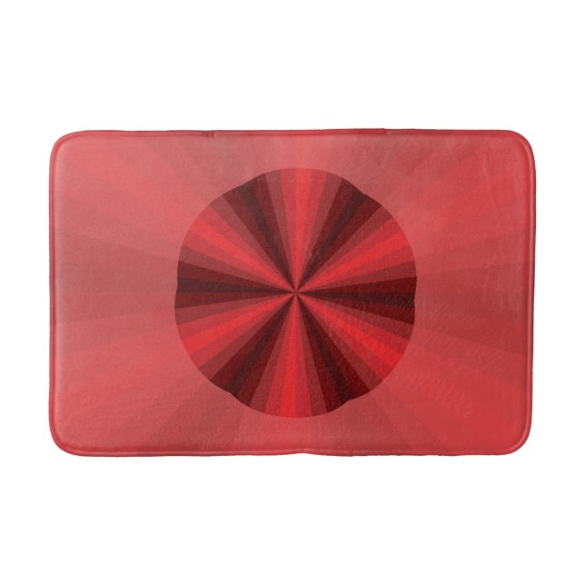 Optical Illusion Red Bath Mat (Front)