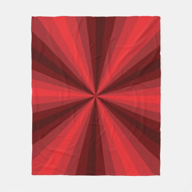 Optical Illusion Red Fleece Blanket (Front)