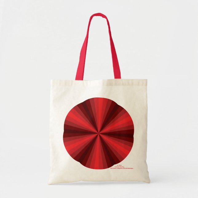 Optical Illusion Red Tote Bag (Front)