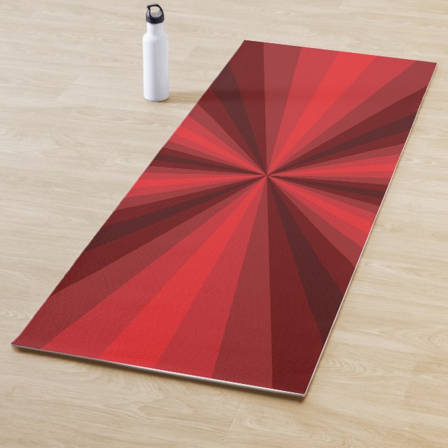 Optical Illusion Red Yoga Mat (In Situ)