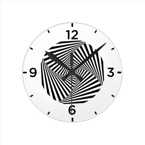 Optical Illusion Wall Clocks | Zazzle