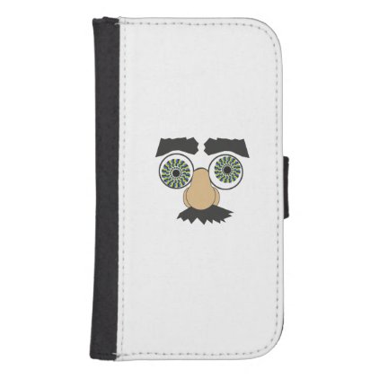 Optical illusion sily face - rolling eyes galaxy s4 wallet case