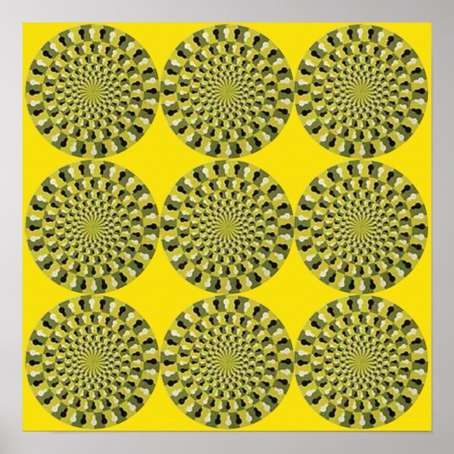 Optical Illusion - Spinning Wheels Poster (Front)