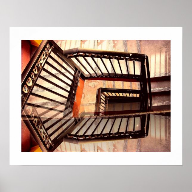 Optical illusion Stairs Poster (Front)
