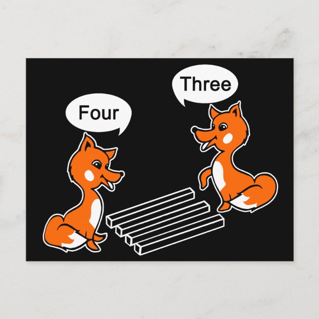 Optical illusion Trick Black Postcard (Front)