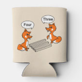 Optical illusion Trick Fox Can Cooler (Back)