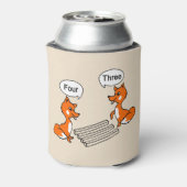 Optical illusion Trick Fox Can Cooler (Can Back)