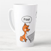 Optical illusion Trick Fox Latte Mug (Left Angle)