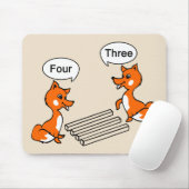 Optical illusion Trick Fox Mouse Pad (With Mouse)