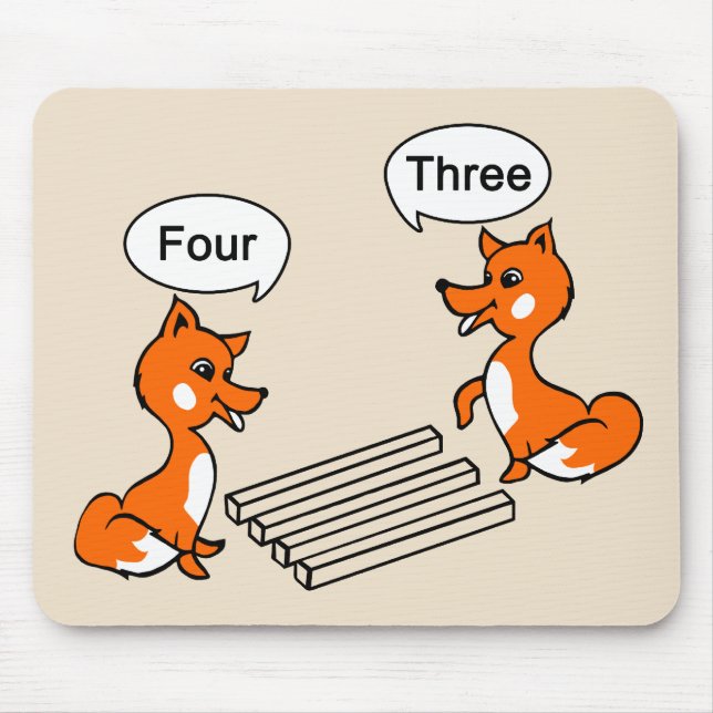 Optical illusion Trick Fox Mouse Pad (Front)