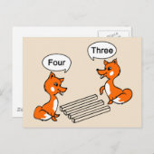 Optical illusion Trick Fox Postcard (Front/Back)