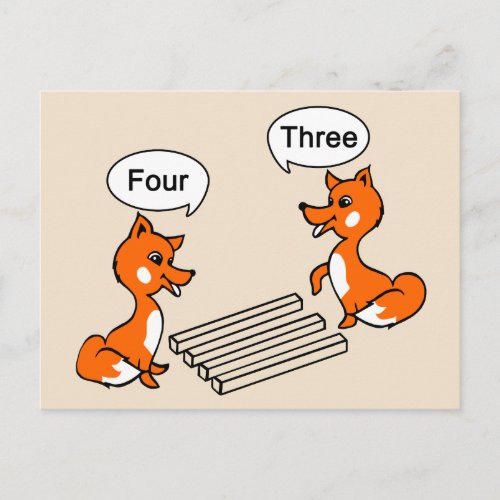 Optical illusion Trick Fox Postcard