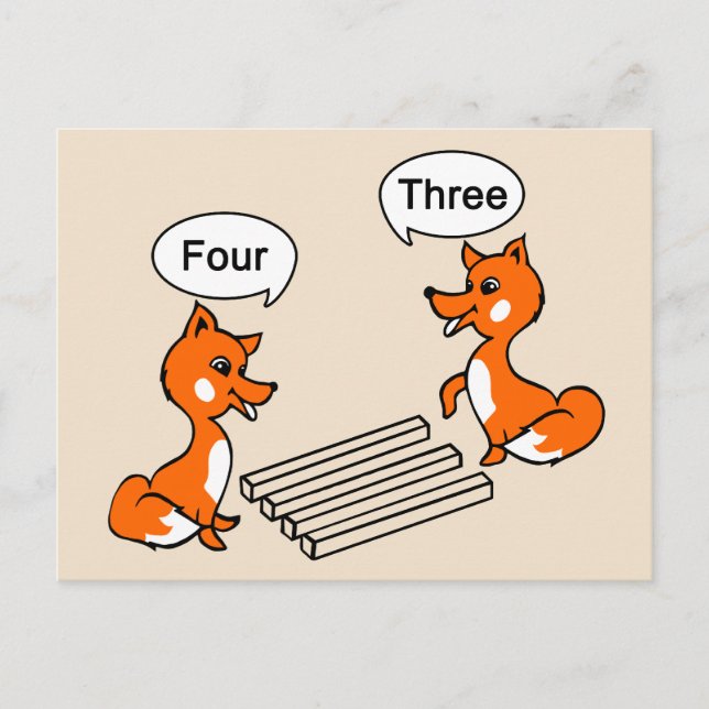 Optical illusion Trick Fox Postcard (Front)