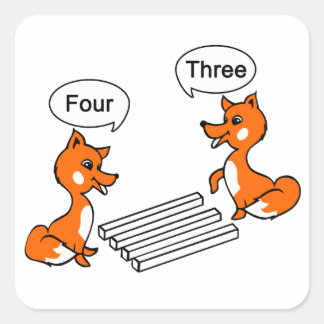 Optical illusion Trick Square Sticker