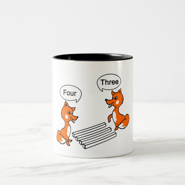 Optical illusion Trick Two-Tone Coffee Mug (Center)
