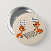 Optical illusion Trick with Foxes Button (Front & Back)