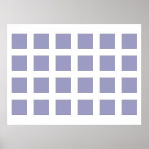 Optical Illusion Vanishing Dots Light Blue White Poster